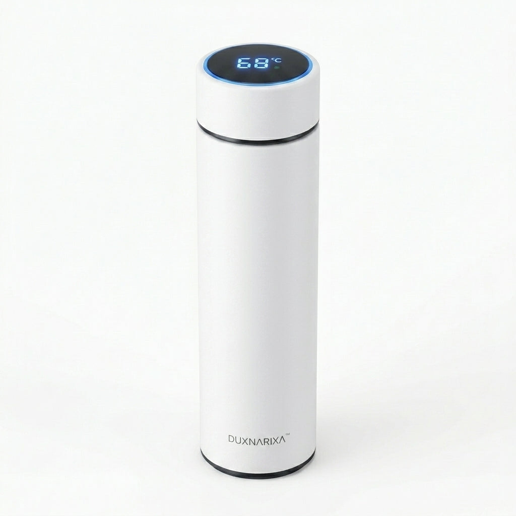 17oz Smart LED Temperature Display Water Bottle – Vacuum Insulated Stainless Steel Travel Bottle, Touch Screen Thermos Flask, Leak-Resistant Commuter Tumbler