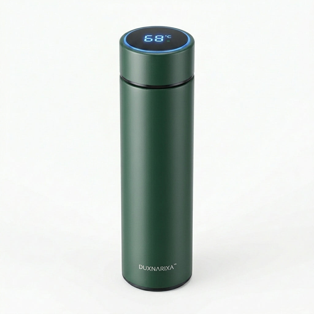 17oz Smart LED Temperature Display Water Bottle – Vacuum Insulated Stainless Steel Travel Bottle, Touch Screen Thermos Flask, Leak-Resistant Commuter Tumbler