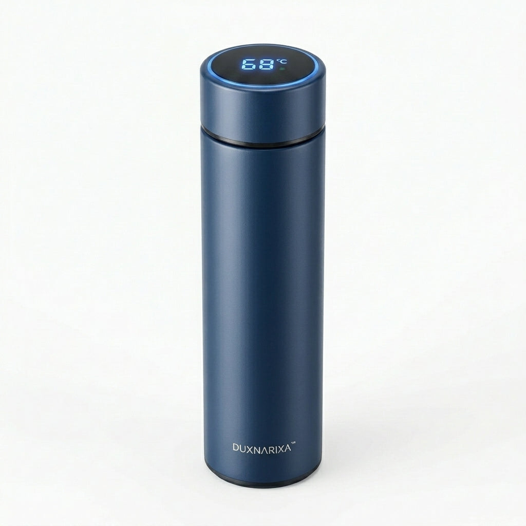 17oz Smart LED Temperature Display Water Bottle – Vacuum Insulated Stainless Steel Travel Bottle, Touch Screen Thermos Flask, Leak-Resistant Commuter Tumbler