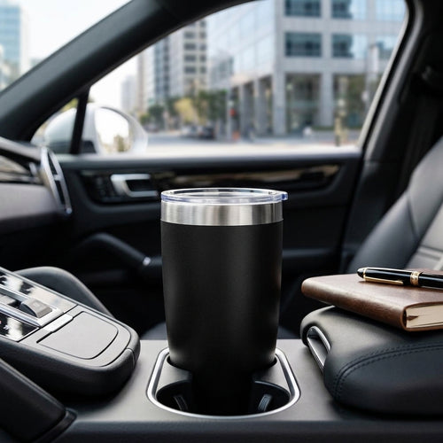 12oz Compact Insulated Coffee Cup – Small Stainless Steel Travel Mug, Reusable Commuter Tumbler with Sip Lid