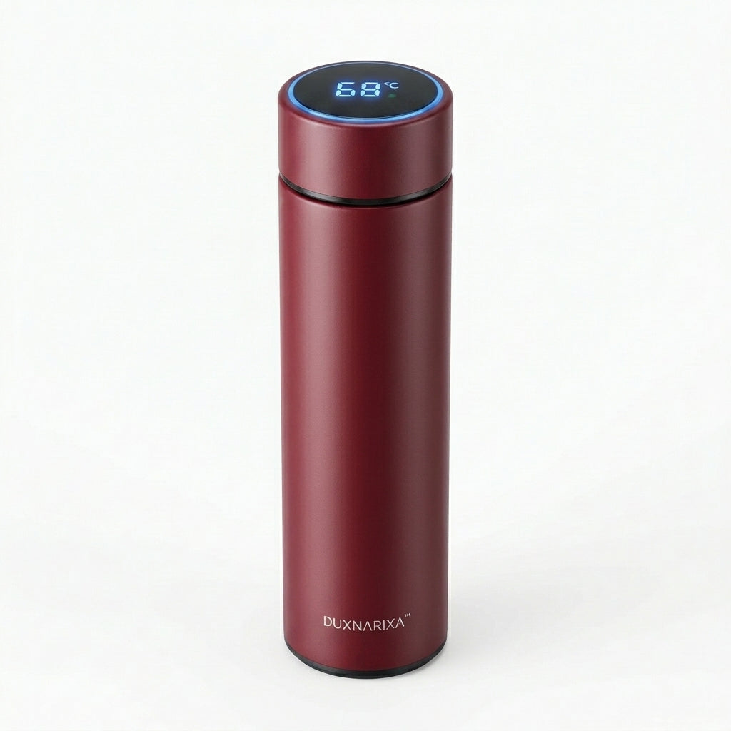 17oz Smart LED Temperature Display Water Bottle – Vacuum Insulated Stainless Steel Travel Bottle, Touch Screen Thermos Flask, Leak-Resistant Commuter Tumbler